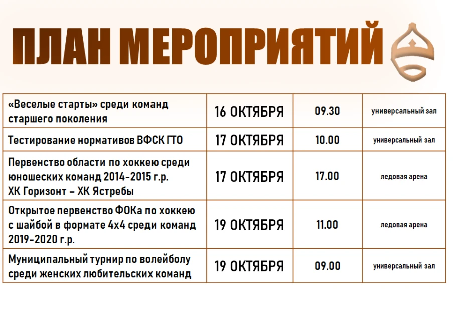 План мероприятий